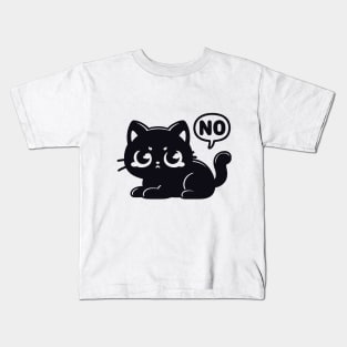 Black Cat Says No Kids T-Shirt